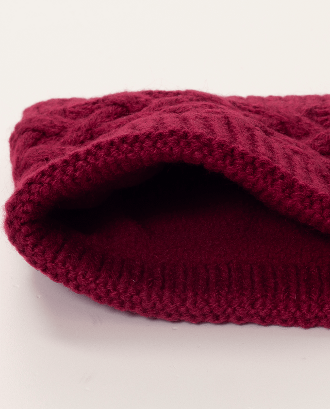 GREEN LAMB Kensington Fleece Lined Headband Deep Beet
