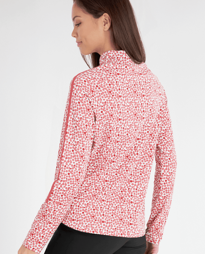 GREEN LAMB Mae Printed Zip Neck 046 Blush Pebble