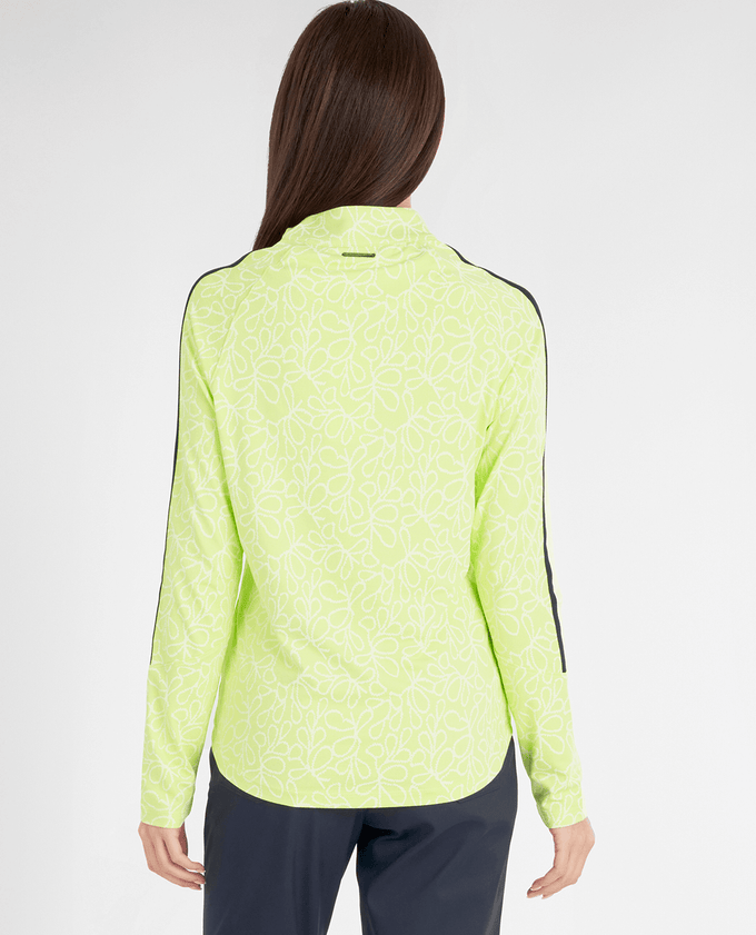 GREEN LAMB Mae Printed Zip Neck 046 Soft Lime