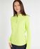 GREEN LAMB Mara Long Sleeve Polo 047 Soft Lime/White