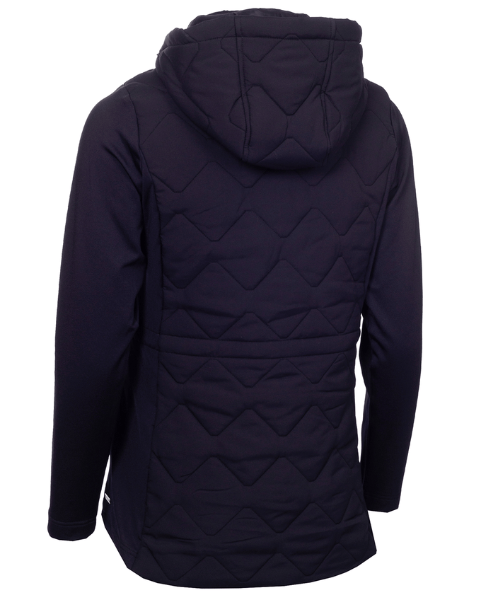 GREEN LAMB Marcia Hybrid Long Hooded Jacket 056 Navy