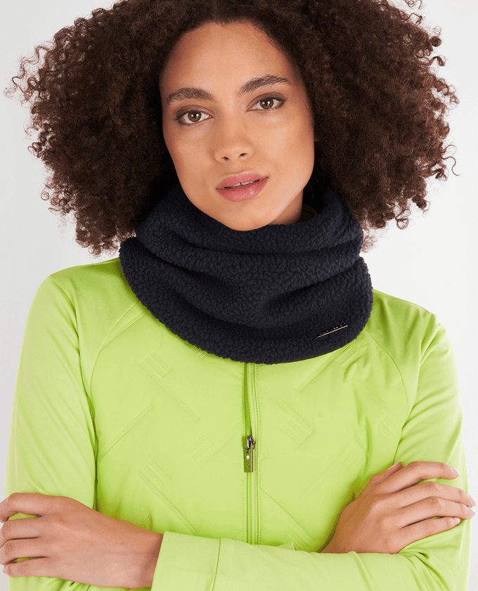 GREEN LAMB Martina Shearling Snood Navy