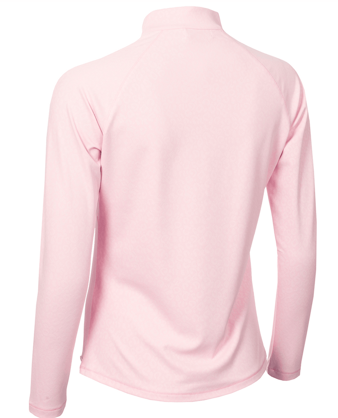 GREEN LAMB Elizabeth Jacquard Long Sleeve 1/2 Zip Top 094 Blossom