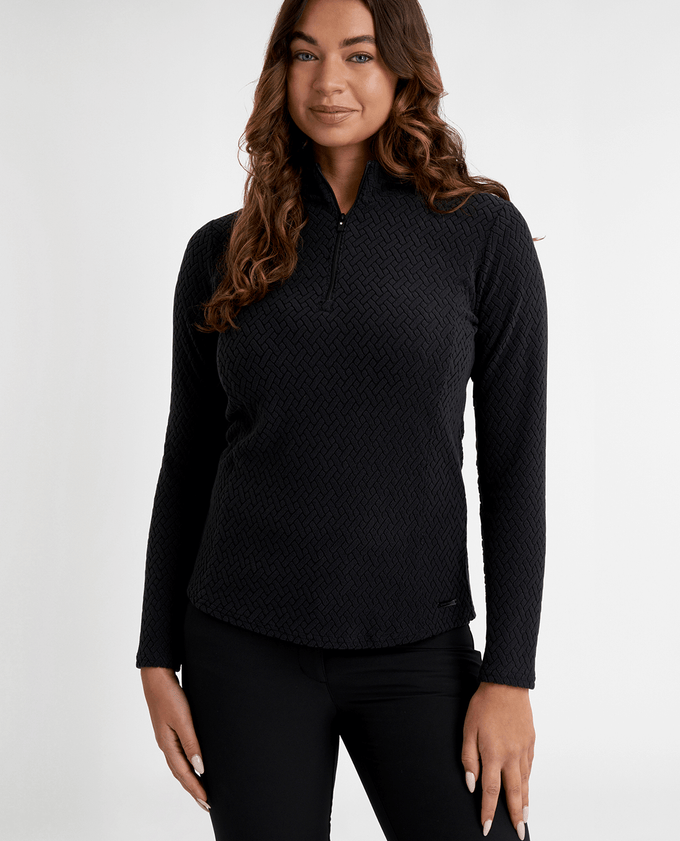 GREEN LAMB Elke Fleece Long Sleeve 1/2 Zip 095 Black