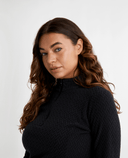 GREEN LAMB Elke Fleece Long Sleeve 1/2 Zip 095 Black