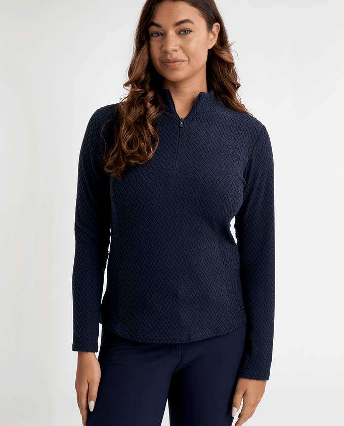 GREEN LAMB Elke Fleece Long Sleeve 1/2 Zip 095 Navy