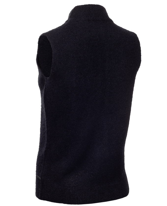 GREEN LAMB Ella Boucle Zipped Vest 096 Black