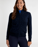 GREEN LAMB Elsa Windstopper Lined Spot Cardigan 101 Navy
