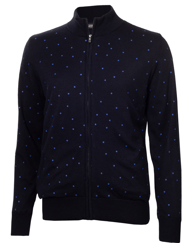 GREEN LAMB Elsa Windstopper Lined Spot Cardigan 101 Navy