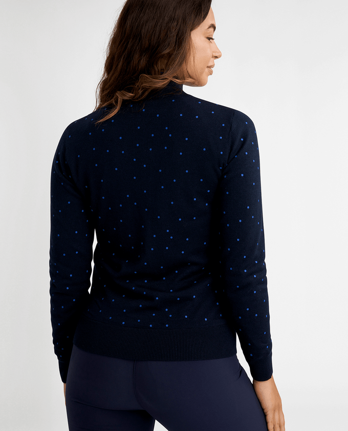 GREEN LAMB Elsa Windstopper Lined Spot Cardigan 101 Navy