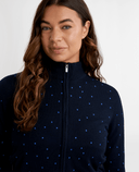 GREEN LAMB Elsa Windstopper Lined Spot Cardigan 101 Navy