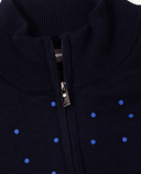 GREEN LAMB Elsa Windstopper Lined Spot Cardigan 101 Navy