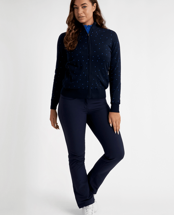 GREEN LAMB Elsa Windstopper Lined Spot Cardigan 101 Navy