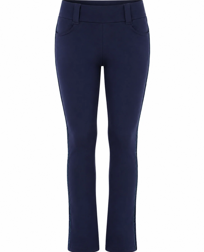 SWING OUT SISTER Amber 2.0 Pull On Winter Trouser Short 29'' Navy