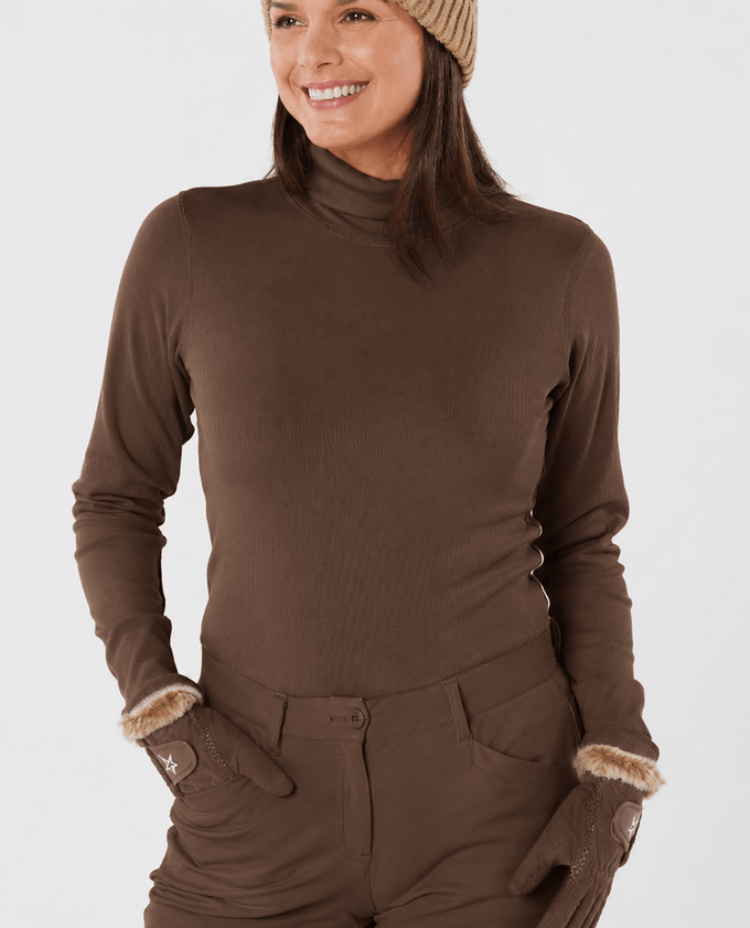SWING OUT SISTER Natasha Ribbed Roll Neck Cocoa Beach