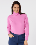 SWING OUT SISTER Natasha Ribbed Roll Neck Super Pink