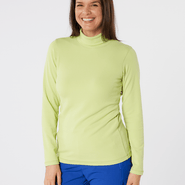 SWING OUT SISTER Natasha Ribbed Roll Neck Green Glow - XS / Green Glow