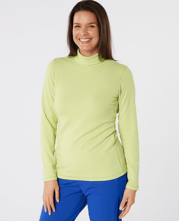 SWING OUT SISTER Natasha Ribbed Roll Neck Green Glow