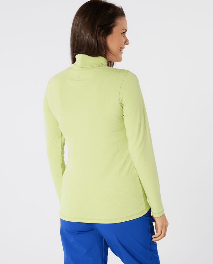 SWING OUT SISTER Natasha Ribbed Roll Neck Green Glow