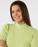 SWING OUT SISTER Natasha Ribbed Roll Neck Green Glow