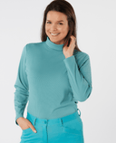 SWING OUT SISTER Natasha Ribbed Roll Neck Crystal Teal