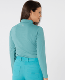 SWING OUT SISTER Natasha Ribbed Roll Neck Crystal Teal