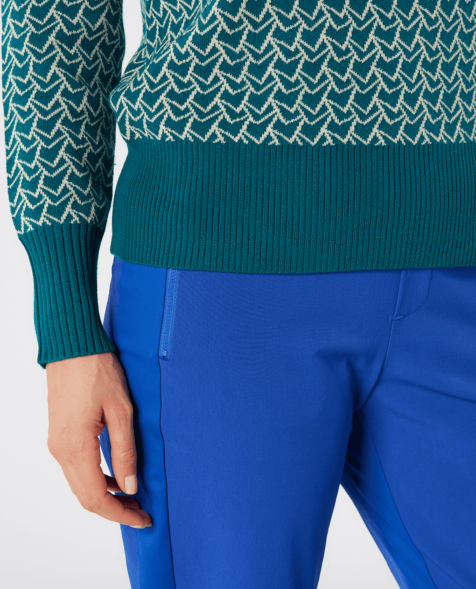SWING OUT SISTER Donna Knit Roll Neck Megabyte Teal