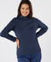 SWING OUT SISTER Natasha Ribbed Roll Neck Navy Blazer