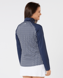 SWING OUT SISTER Heidi 1/4 Zip Fleeced Mid Layer Megabyte Navy