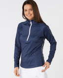 SWING OUT SISTER Heidi 1/4 Zip Fleeced Mid Layer Megabyte Navy
