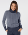 SWING OUT SISTER Donna Knit Roll Neck Megabyte Navy