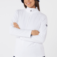 SWING OUT SISTER Frankie 1/4 Zip Fleece Optic White - XS / Optic White