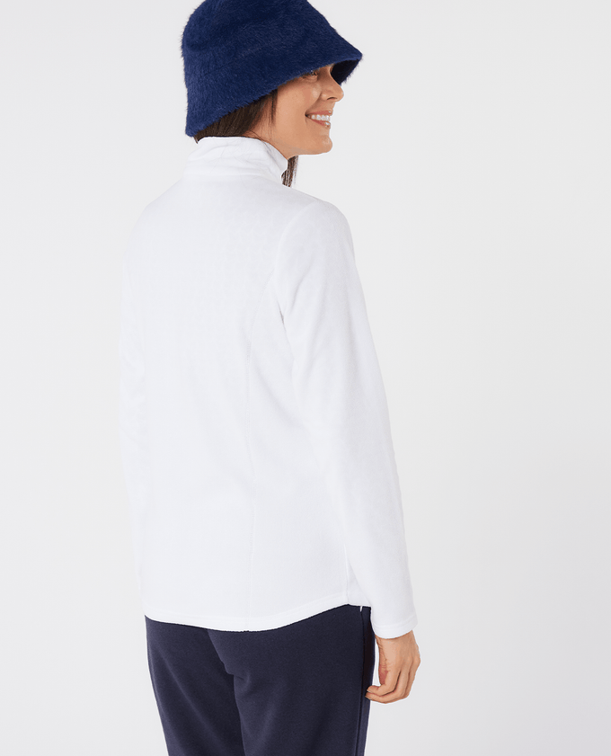 SWING OUT SISTER Frankie 1/4 Zip Fleece Optic White