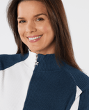 SWING OUT SISTER Rebecca Ribbed Knit Navy & White