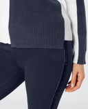 SWING OUT SISTER Rebecca Ribbed Knit Navy & White
