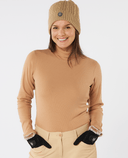 SWING OUT SISTER Natasha Ribbed Roll Neck Caramel Latte