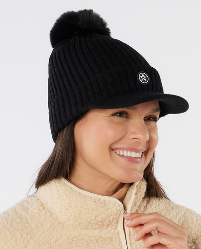 SWING OUT SISTER Polly Peak Bobble Hat Black