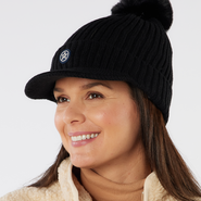SWING OUT SISTER Polly Peak Bobble Hat Black - One Size / Black