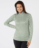 SWING OUT SISTER Paloma Pattern Roll Neck Noughty Green