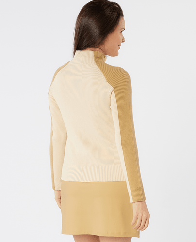 SWING OUT SISTER Rebecca Ribbed Knit Caramel & Parchment