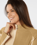 SWING OUT SISTER Rebecca Ribbed Knit Caramel & Parchment