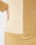 SWING OUT SISTER Rebecca Ribbed Knit Caramel & Parchment