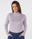 SWING OUT SISTER Paloma Pattern Roll Neck Noughty Pink
