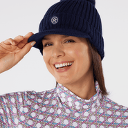 SWING OUT SISTER Polly Peak Bobble Hat Navy - One Size / Navy