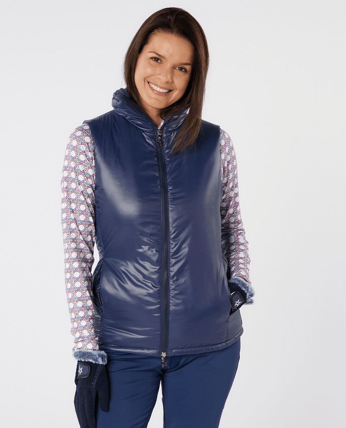 SWING OUT SISTER Cassia Active Vest Navy Blazer