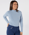 SWING OUT SISTER Natasha Ribbed Roll Neck Blue Aura