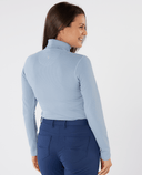 SWING OUT SISTER Natasha Ribbed Roll Neck Blue Aura