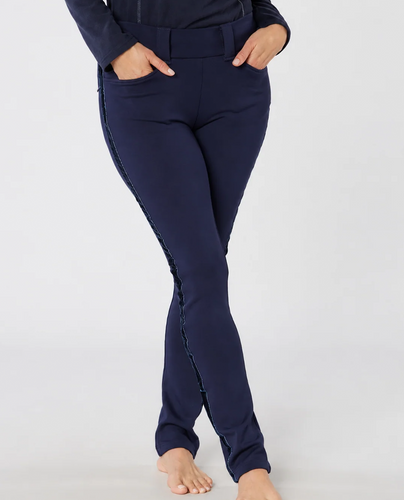 SWING OUT SISTER Amber 2.0 Pull On Winter Trouser Short 29'' Navy