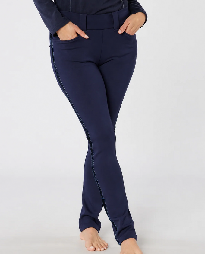SWING OUT SISTER Amber 2.0 Pull On Winter Trouser Short 29'' Navy