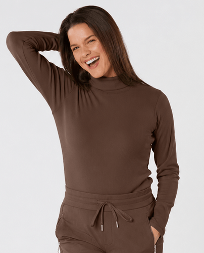 SWING OUT SISTER Natasha Ribbed Roll Neck Cocoa Beach